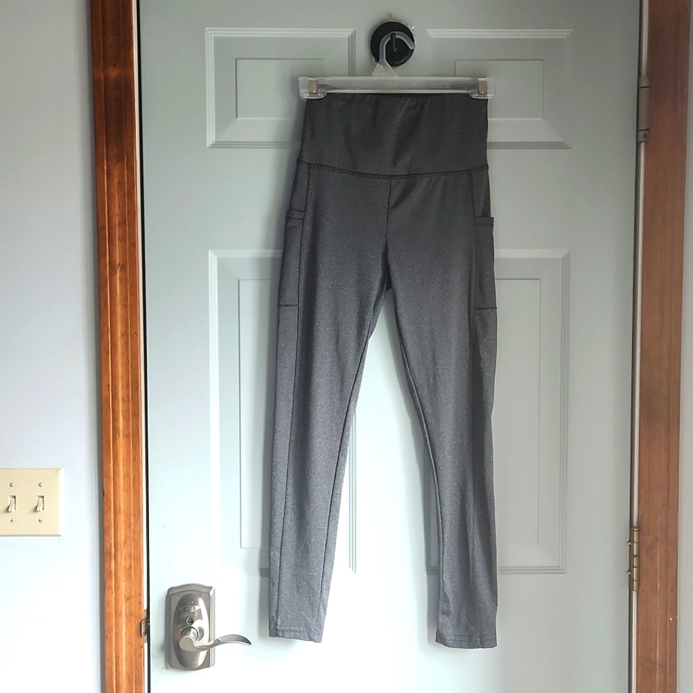 Shosho, Sz Sm, Grey-Silver Athletic Pants, with 2 Side Pockets